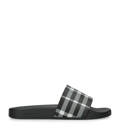 BURBERRY CHECK SLIDES