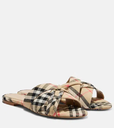 Burberry Check Slides