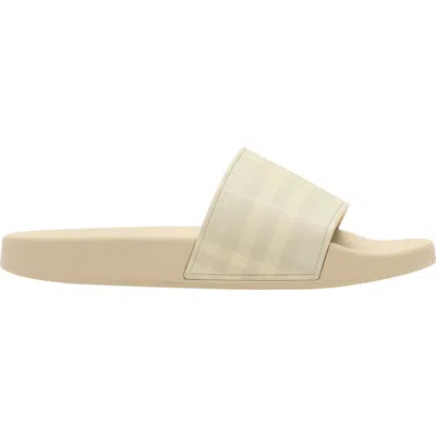 Burberry Check Slides In Multi