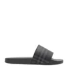Burberry Check Slides In Black