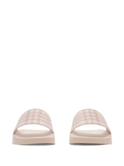 Burberry Check Slides In Multi