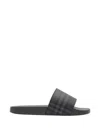 Burberry Check Slides In Black