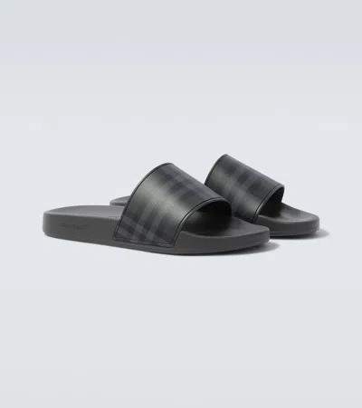 BURBERRY CHECK SLIDES