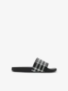 Burberry Furley Check Slide Sandal In Black/calico