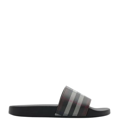 BURBERRY CHECK SLIDES