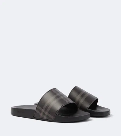 BURBERRY CHECK SLIDES