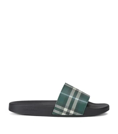 BURBERRY CHECK SLIDES