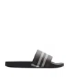 Burberry Check Pattern Flat Sliders With Round Toe In Multi