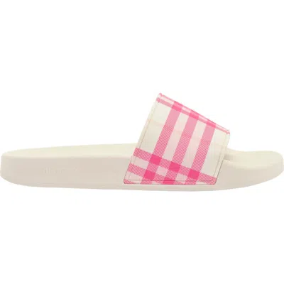 Burberry Check Slides In Multi