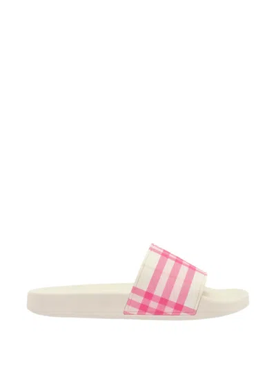 BURBERRY CHECK SLIDES