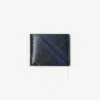 Burberry Check Slim Bifold Wallet In Midnight