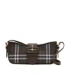 Burberry Printed Canvas Shoulder Bag In Black