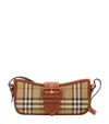 Burberry Beige Leather Hobo Sling Bag In Multi