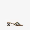 Burberry Sloane Check Slide Sandal In Brown