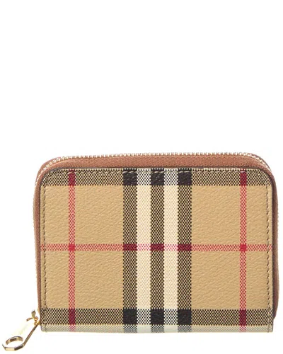 Burberry Check Small Polyurethane Coin Purse