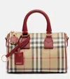Burberry Check Small Leather-trimmed Canvas Tote Bag In Neutral