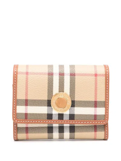 Burberry Check Small Wallet In Multi