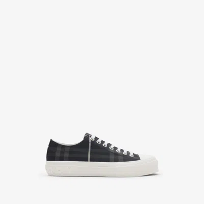 Burberry Check Sneakers In Blue
