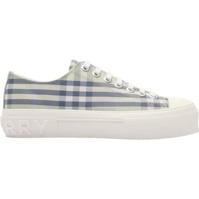 Burberry Checked Low-top Sneakers In Gray