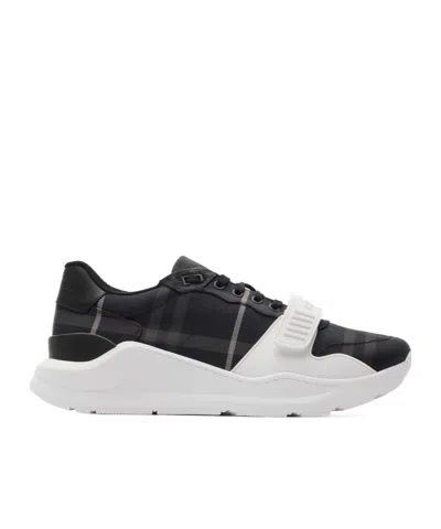 BURBERRY BURBERRY CHECKED LACE-UP SNEAKERS