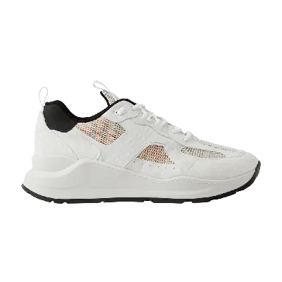 Pre-owned Burberry Check Sneakers 'vintage Check - Archive Beige' In White