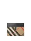 Burberry Check Snip Card Holder In Neutrals