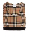 Burberry Sleeveless Check Crop Top