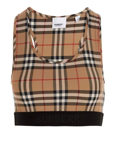 BURBERRY BURBERRY CHECK SPORTY TOP