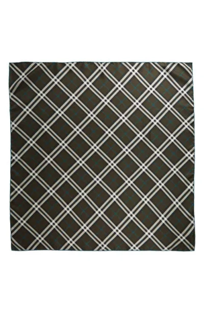 Burberry Check Printed Square Scarf In Snug