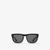 Burberry Check Square Sunglasses In Black/check
