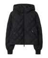 Burberry Check-stitch Nylon Delley Puffer Jacket In Black