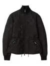 Burberry Micro Check-stitch Nylon Wakerley Jacket In Black