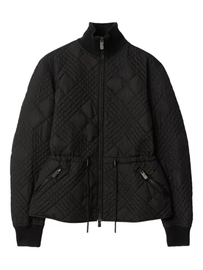 Burberry Micro Check-stitch Nylon Wakerley Jacket In Multi