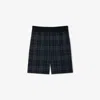Burberry Check-print Shorts In Ink