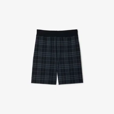 BURBERRY BURBERRY CHECK STRETCH COTTON BLEND SHORTS