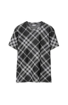 Burberry Nova Check Short Sleeved Crewneck T-shirt In Black/white