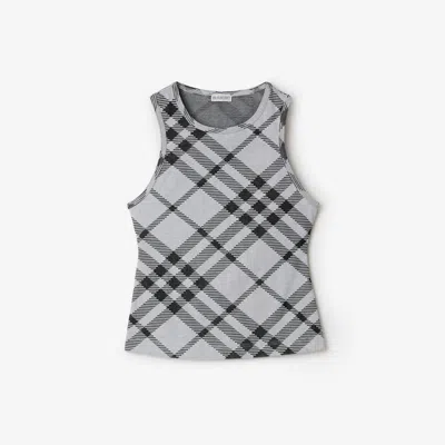 BURBERRY BURBERRY CHECK STRETCH COTTON BLEND TANK TOP