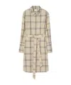 Burberry Check Stretch Cotton Shirt Dress In Brown