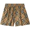 Burberry Vintage Check-pattern Cotton Shorts In Archive Beige