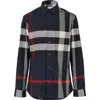 Burberry Long Sleeve Summerton Shirt In Blue
