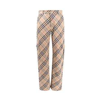 Pre-owned Burberry Check Stretch Trousers 'teacup/pasture' | Multi-color | Men's Size 42