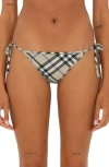 BURBERRY CHECK STRING BIKINI BOTTOMS