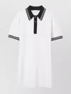 Burberry Check Stripe-trim Polo Dress