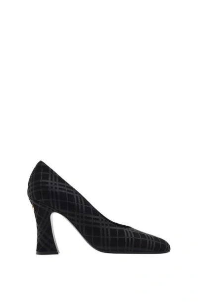 Burberry Check Suede Trinket Pumps