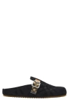 Burberry Strap Patterned Round Toe Rubber Sole Slip-on