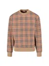 Burberry Check Cotton Blend Sweater In Multi