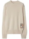 Burberry Sand Wool Sweater In Yellow