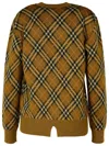 Burberry 'check' Sweater In Beige Mohair Blend In Brown