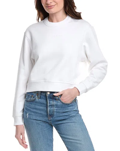 Burberry Check Sweatshirt In White
