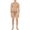Burberry Beige Speedo With Check Motif In Polyamide Man
